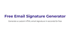 Email Signature Generator interface screenshot